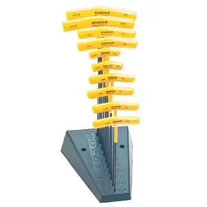 212 MAIN T-Handle Hex Key Set with Stand, Steel Multi-Size Hand Wrench Set with Ergonomic T-Handle Grip for Tools & Hardware Use