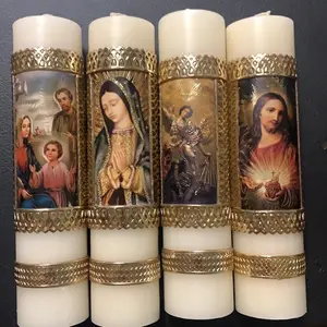 Veladora - Diferentes santos 8” x 2”