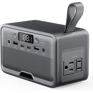 Portable Power Station 89.6Wh LiFePO4  100W(200W ) Solar Power , Portable Charger Small Generator with AC Outlets & PD   for /Laptop/Camping(Solar Panel Optional)