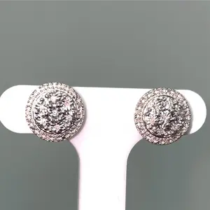 New 1/10 CT. T.W. Genuine Diamond Stud Earrings in Sterling Silver