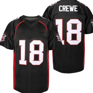 Men's #18 Paul Crewe Mean Machine The Longest Yard Movie American Football Jersey Loose Fit V Neck Sport Top Regular Length Christmas gifts