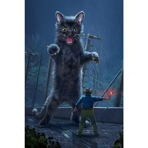 Cat by Park Movie Poster Parody Cat Poster Funny Wall Posters Kitten Posters for Wall Funny Cat Poster Big Cats Posters Cool Wall Art Print Poster