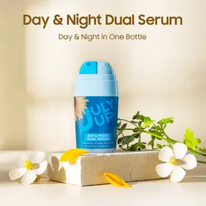 Face Serum Dual Chamber Face Serum AM & PM Day Night Skincare Hydrating Repairing Serum with Hyaluronic Acid Retinol Cruelty Free 20ml Gentle Brightening