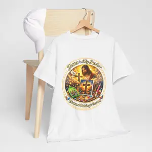 Jesus Is My Savior, Diamond Painting Is Therapy graphic T-Shirt | Christian faith cross design