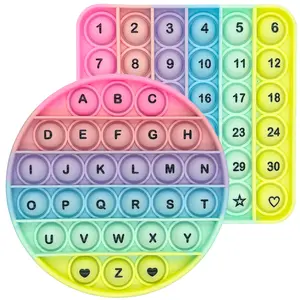 Kids' Learning Board Set, Math Learning Blocks, 2pcs/pack Square & Circle Shapes, Number Letter Toys Table Math Games for Ages 3+ Education, Durable Design for Creative Play