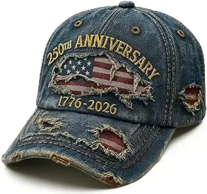 US 250th Anniversary Commemorative Hat – Adjustable Retro Embroidered Patriotic Baseball Cap for Men and Women