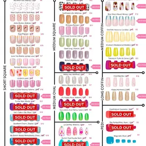 Nail Dashes Press Ons - Sold Out Collection of Short Square Medium Oval & Long Coffin Shapes Available