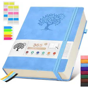 A4 Lined Journal Notebook,365 Page Large Leather Journals for Writing Women Men,Hardcover Notebook with 100Gsm Thick Pages for Travel,Work,School,College Ruled, Daily Diary (8.5" x 11.4")