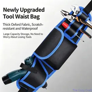 Multi-Functional Heavy-Duty Canvas Tool Bag, Electrician Waist Pouch and Utility Organizer for Technicians, Portable, Hands-Free, Reinforced Stitching, Spacious Hardware Storage for Construction, Maintenance, DIY, and Outdoor Work summerwins