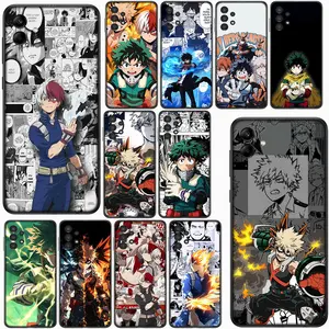 Transparent straight edge case Cover Dabi My Hero Academia Todoroki Shoto for Samsung Galaxy S25 S24 S23 Fe Ultra Plus S7 Edge A13 A15 A05 A06 A16 Phone Case