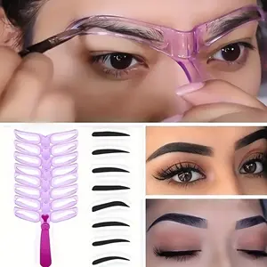 8pcs Eyebrow Drawing Auxiliary Tool Set, Eyebrow Shaping Positioning Tool, Daily Makeup Eyebrow Auxiliary Kit