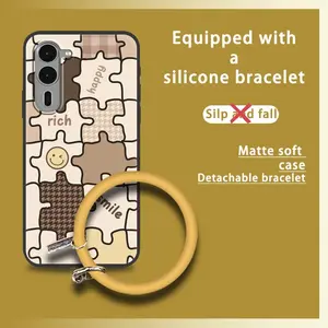 Creative heat dissipation Phone Case For Fujitsu Arrows F-51E/We2 Plus Protective Waterproof Dirt-resistant Personality Ring Cute Funny Youth Anti-knock Soft Case Cartoon Bracelet