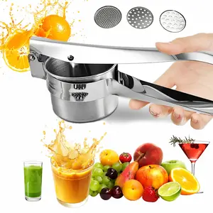 Handheld watermelon juicer - portable multifunctional manual vegetable juicer, sturdy food grade juicer, kitchen tool, fruit juicer, metal juicer