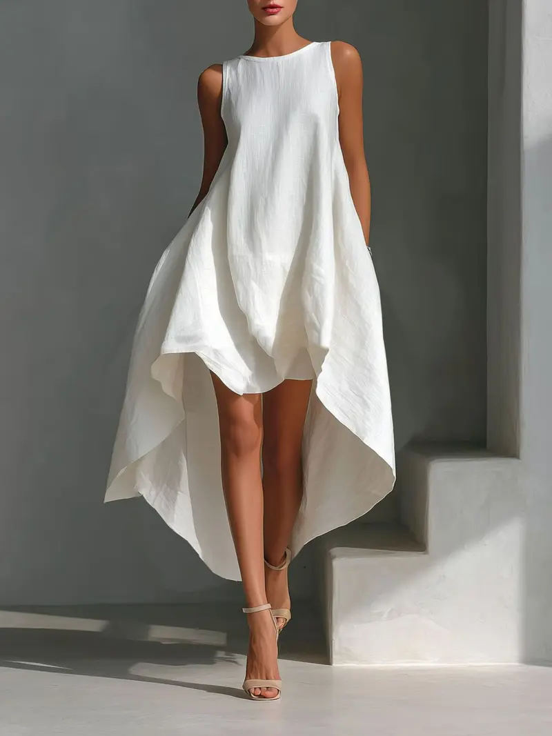 asymmetrical flowy dress High-Low Asymmetrical Dress main image 1