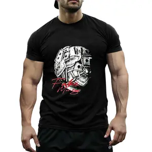 Motivational Graphic Tee for Men "Don't Go Broke Trying to Look Rich" Red White Design, Soft Stretch Cotton Crewneck Short Sleeve Casual Streetwear for Daily Outfit