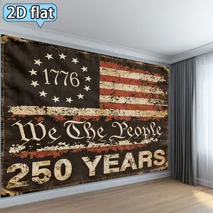 1pc Horizontal American Flag Tapestry, Smooth Lightweight Cloth Print Home Decor Wall Hanging, Soft Fabric Backdrop for 250th Anniversary & Independence Day Patriotic Celebration Gift