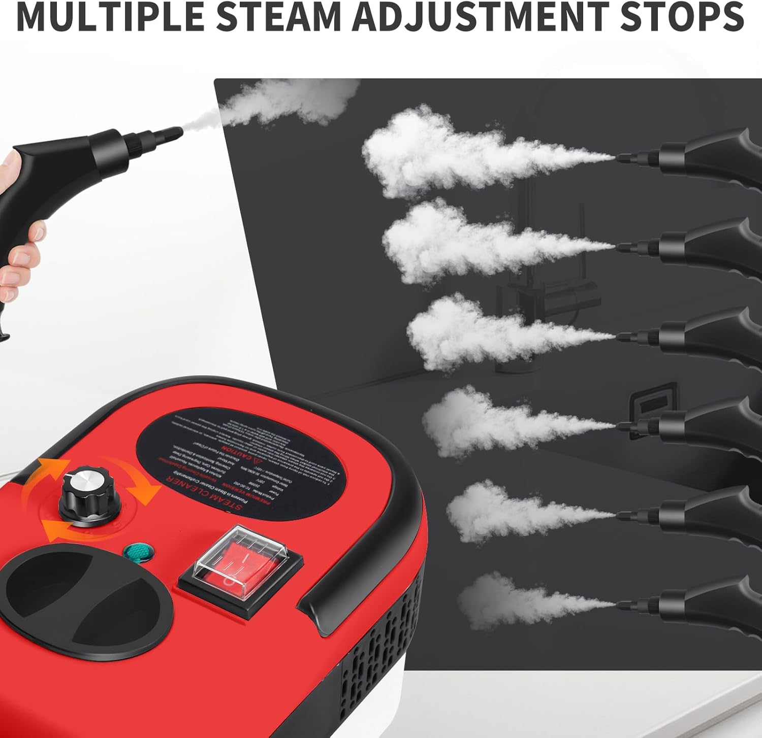 Pressurized Handheld Multi-Surface Natural Steam Cleaner with 14 Accessories, Powerful Chemical-Free Steam Cleaner, Suitable for Home and Cars, Cleaning Washing Machines, Air Conditioners, Kitchens, Summer Appliance Cleaning Tool. Home Use.