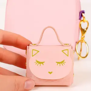 Cat Pink Mini Purse Keychain–Cute & Chic Accessory for Bags, Backpacks, & Keys!