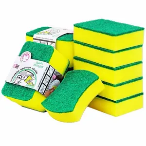 Goprimenest Dishwashing Sponge Kitchen Supplies - Durable Sponge Cloth for Effective Cleaning - Yellow & Green Colors - Perfect for Daily Use