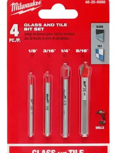 Milwaukee 4pc. Glass and Tile Bit Set (48-20-8988)