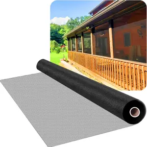 Window Screen Mesh, 48" x 100' Fiberglass Screen Roll Door Mesh, Window Screens for Windows, Porch Screen Mesh Black