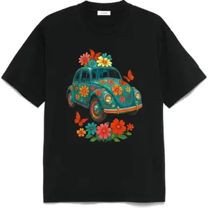 Vintage Women's Turquoise Floral Short Sleeve T-Shirt Comfortable Breathable Casual Blouse Perfect for Daily and Party Wear