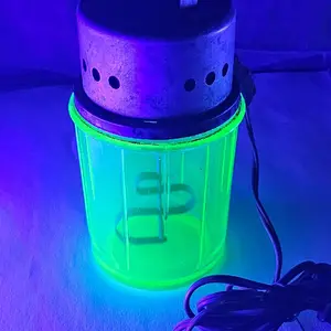 1930s Uranium Glass Vidrio Corp Mixer Cicero Illinois Fully Functional Drinkware