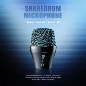 Professional Drum Mic E904, Dynamic Cardioid Wired Microphone with Plastic Clip Arm Stand, Ideal for Studio Recording & Live Performance