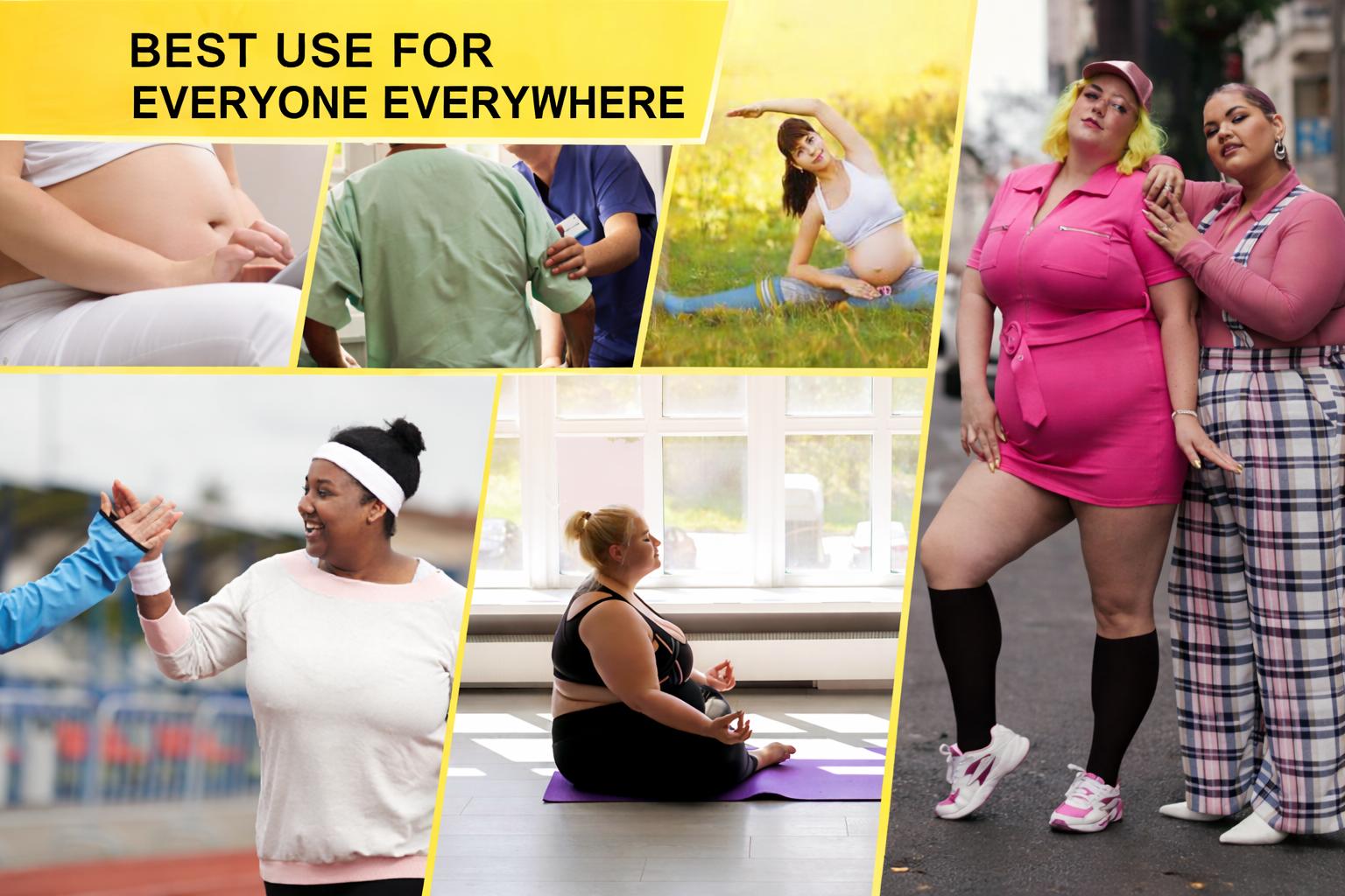 STANDWAY Plus Size Compression Socks -  15-20mmgh Extra Wide Calf For Men & Women Breathable and non-sticky, promotes blood circulation and prevents calf fatigue, suitable for healthcare, running, and various other sports.