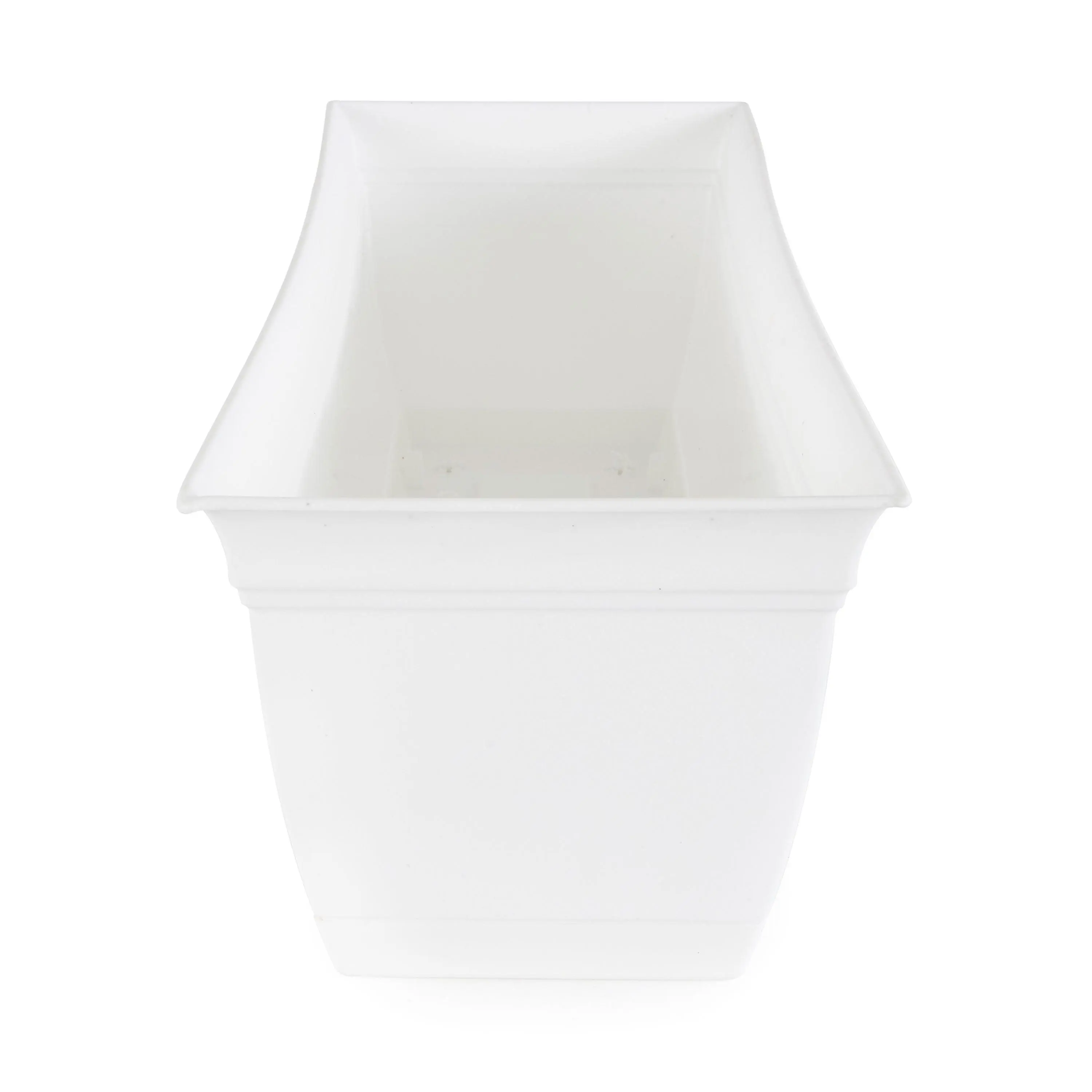 The HC Companies 24 Inch Eclipse Window Flower Box with Removable Saucer, White