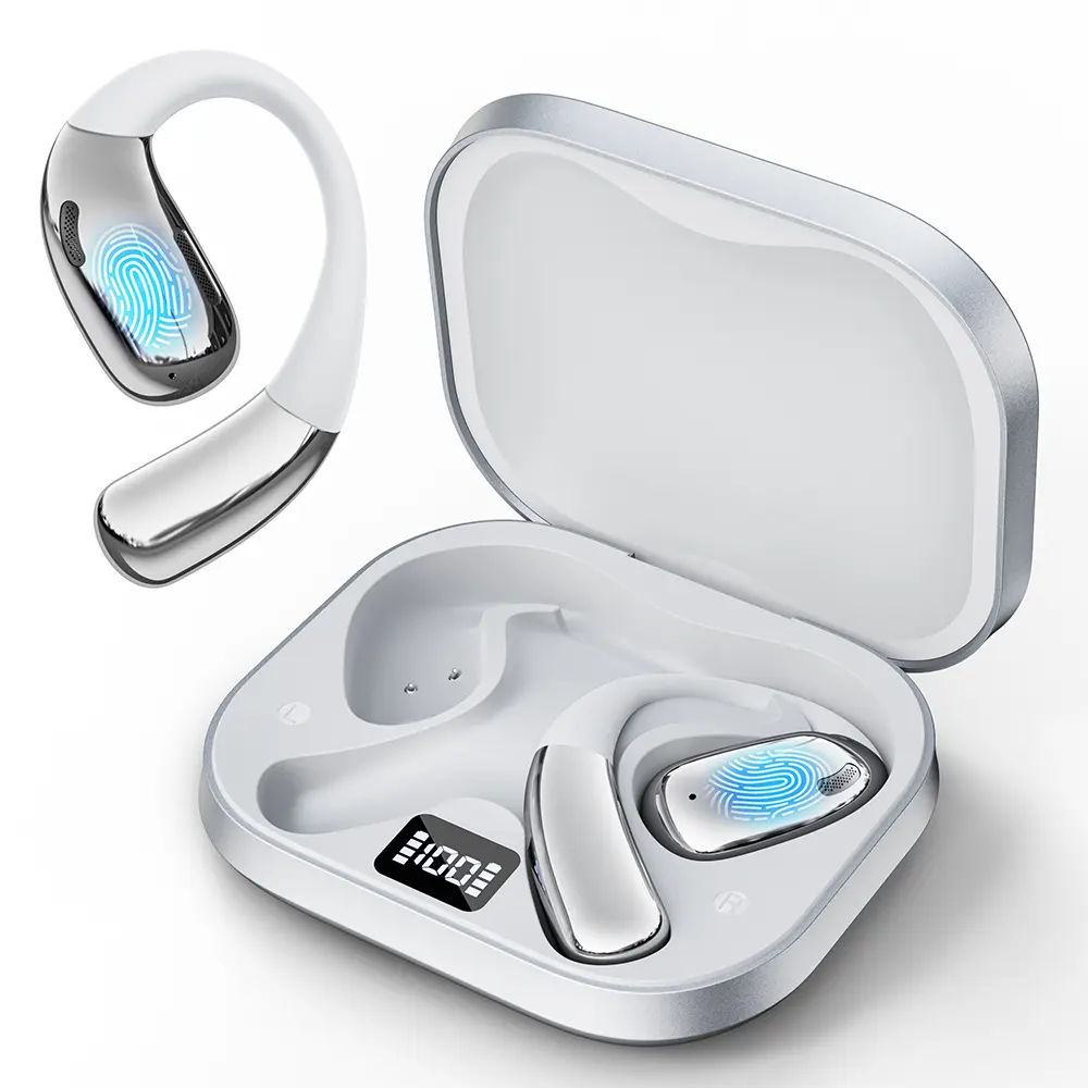 Wireless Open Ear Earphones with Stable Bluetooth 6.0 Connection, Active Noise Cancellation Audio, All-day Comfortable Wearing, Compatible with Cellphones, Game Consoles, Car Audio Systems, Ideal for Casual Use