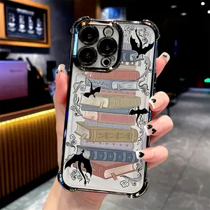 Creative Book Dragon Knight Phone Case for iPhone 16 15 14 13 12 11 Pro Max X XR XS Max 8 7 Plus, Anti-Drop Protective Transparent Soft Back Cover