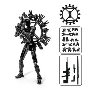 Titan 13 Action Figure Set, 3D Printed Collectible, Multi-Jointed Doll with Weapons and 10 Hand Gestures, Perfect for Desk Decor and Gift Display