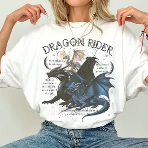 Vintage Onyx Storm Shirt Dragon Rider Xaden Riorson Iron Flame Fourth Wing Unisex Tee Cotton Y2K Top Daily Trendy Streetwear