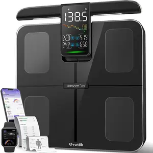 Smart Scale for Body Weight: 8-Electrode 57 Measurements Professional Body Composition Analyzer - 500lb Accurate Bathroom Digital Weight Scale with BMI, Body Fat, Muscle Mass 5.3″ Color Display