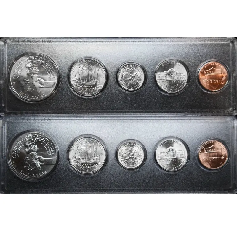 2026 P&D US Mint Coin Sets in Frosted Case. 10 coins total. Brilliant Uncirculated