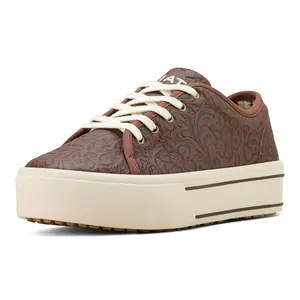 10061258 Ariat Women's Skylar Shoes - Brown Floral Emboss