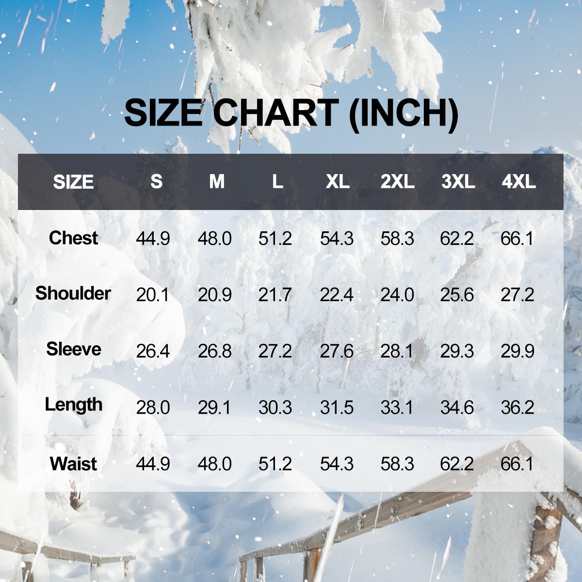 Men's Ski Jacket Winter Warm Snow Coat Waterproof Windbreaker Hooded Work Outerwear Snowboarding Jackets