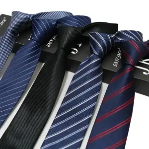 New 7CM Mens Ties Striped Necktie Formal Classic Business Neck Ties Jacquard Woven Necktie For Men Groom Wedding Party Neckwear