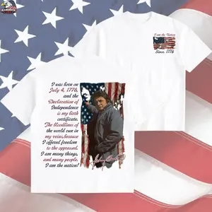 Johnny Cash Vintage Tee, 4th of July Tee, I am The Nation Since 1776 TShirt, Gift For Independence Day, MADE IN USA