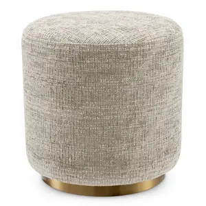 Space Saving Modern Heathered Upholstered Accent Stool