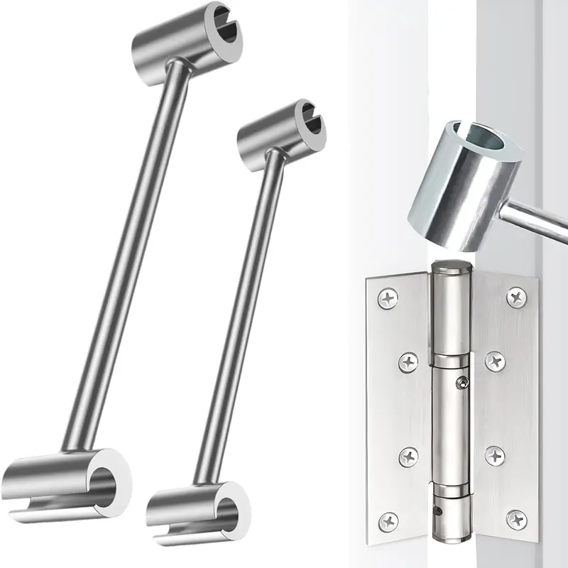 GJANSH Heavy Duty Door Hinge Adjustment Tool, 2-in-1 Hinge Gap Aligning Wrench, Universal Hinge Bender for Residential, Fire, Security & Clean-Room Flag Hinges
