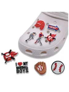 26-Piece Baseball Theme Shoe Decoration Set, Abs Material DIY Sports Accessories, Fits Sandals & Shoes, Perfect for Parties & Festivals