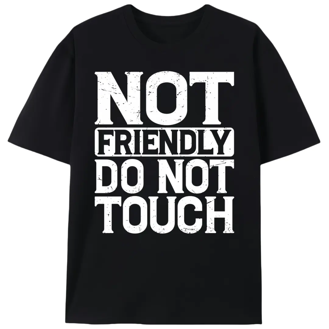Men's Crew Neck T-Shirt, Casual Minimalist Graphic Print Top in 100% Cotton, Loose-Fitting Short Sleeve, Knit, Menswear