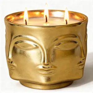 3 Wick Large 20oz Decorative  Scented Candle - Vanilla Dreamscape & Spring , Non  Soy Candle in Matte Ceramic Jar, Luxury  , Elegant Spring Decor &