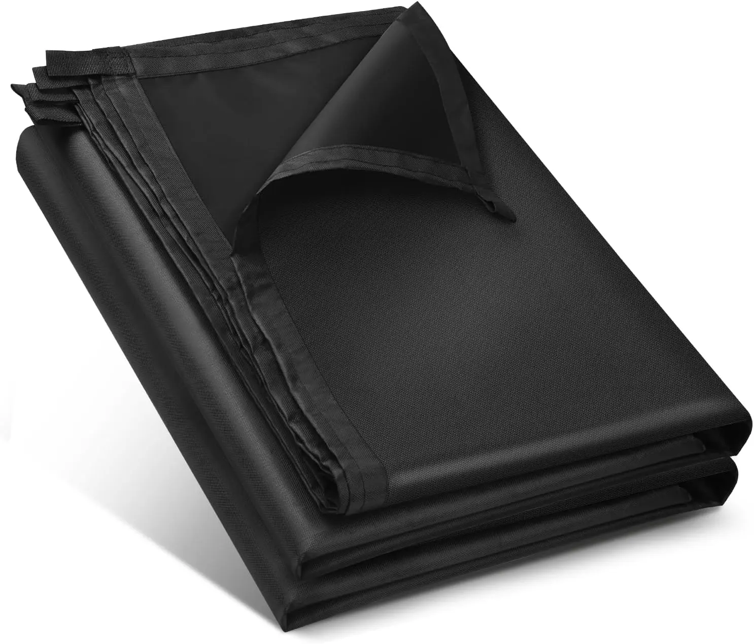 Black  Tarp Cover for Outdoor: Multi-Purpose Oxford Tarpaulin with Reinforced Webbing Loops for Camping Boat Pool Roof Tent - Durable and  Resistant (5ftx5ft)