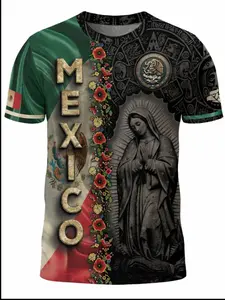 Mexican flag eagle snake Aztec cultural heritage text shirt, fitted casual full page printed design, long sleeved ethnic pride clothing, football uniform, Football Jersey