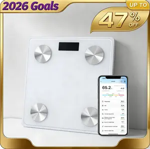 Smart Scale for Body Weight BMI Monitor & Smartphone App for Body Fat Percent,Bluetooth Digital Bathroom Weighing Easy Toggle Healthcare Mechanism, Can reflect physical parameters: Body fat, BMI, body protein, muscle mass,
