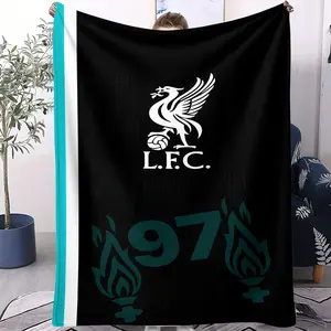 Liverpool Pattern, Soft Warm Lightweight Plush Blanket, Ideal for Bed Sofa Car Room Decor, Perfect Gift, Single-Sided Print