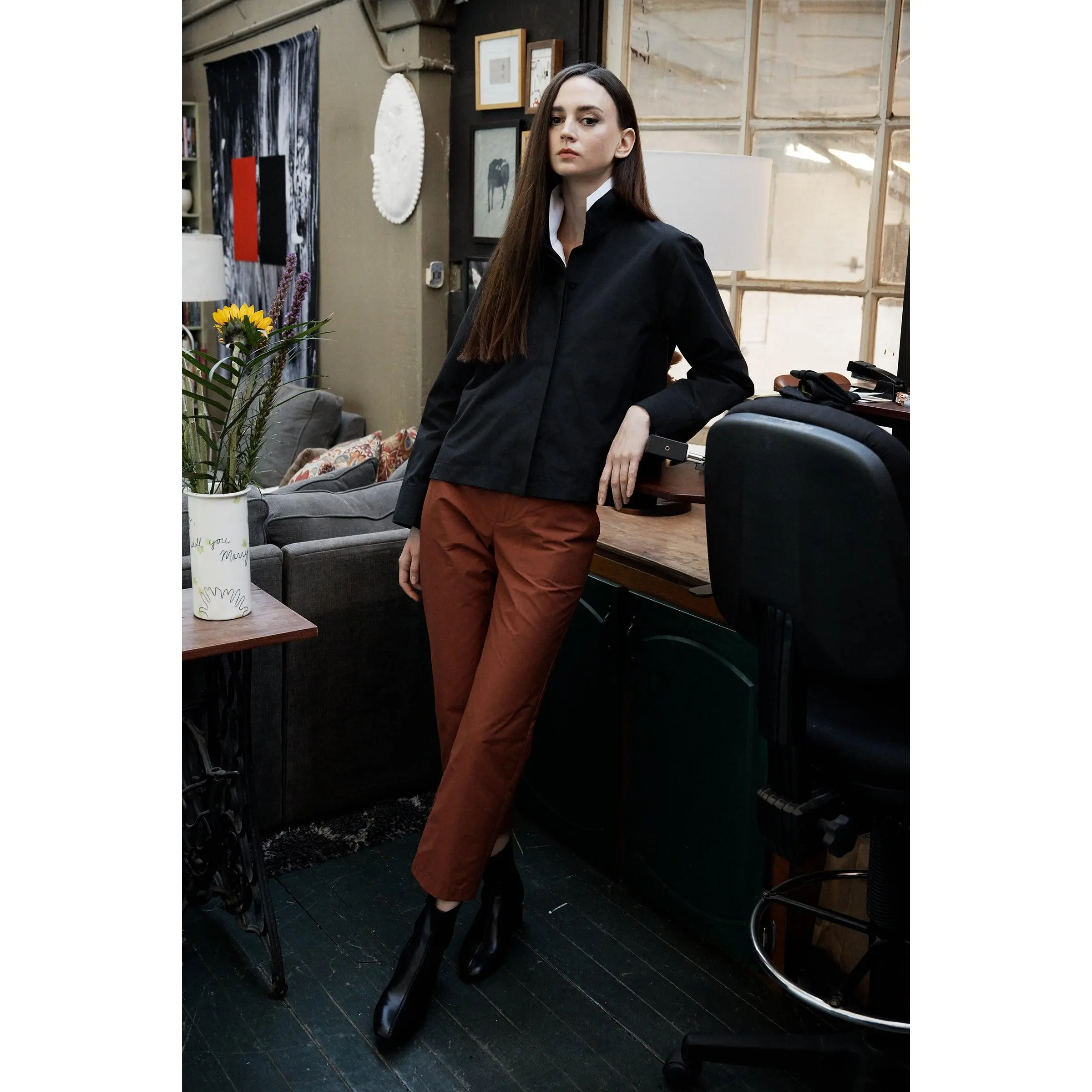 Francoise Cigarette Pant Rust